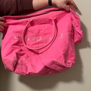 Victoria’s Secret pink travel duffel bag